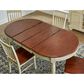 A-America British Isles Table in Buttermilk and Merlot with 2-12" Leaves, , large