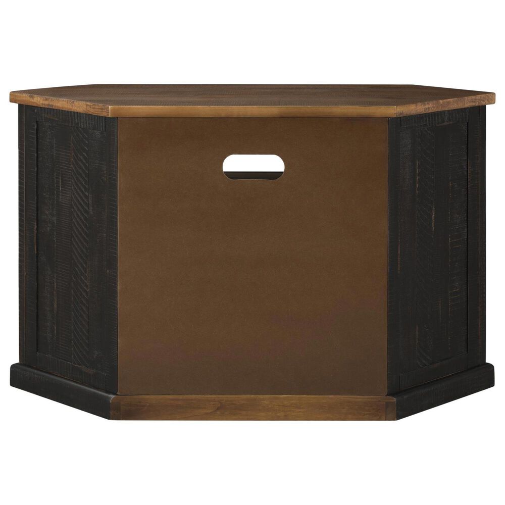 Forma &amp; Co Rustic Corner 30" Corner TV Stand in Antique Black and Honey, , large