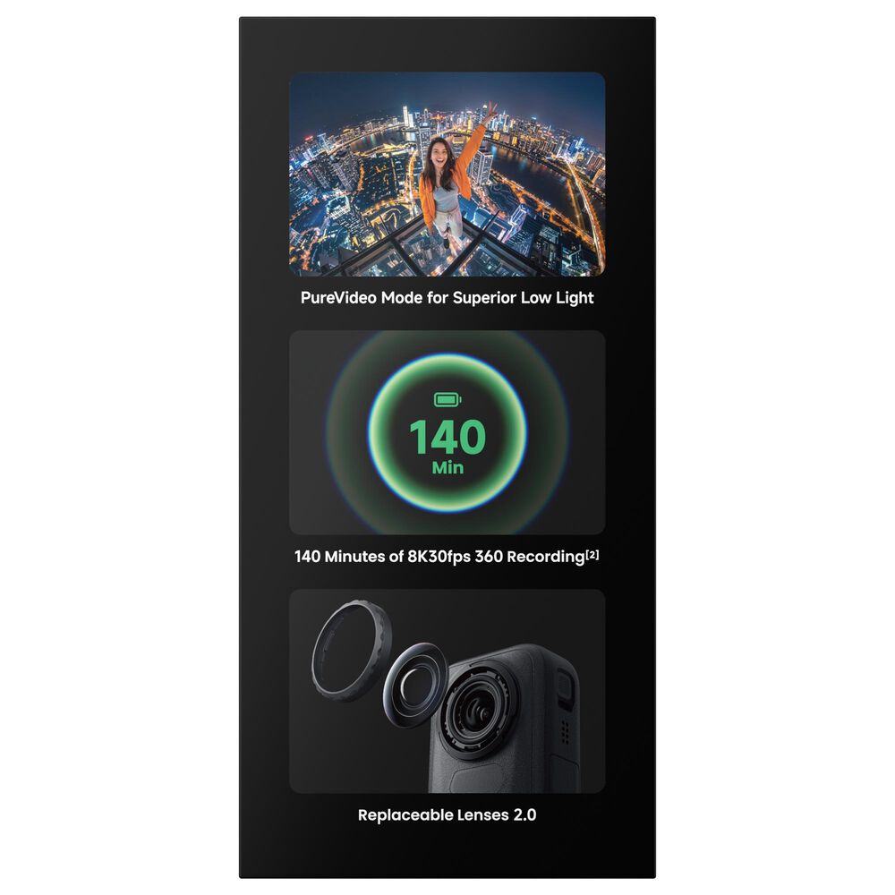 Insta360 X6 Standard Bundle in Midnight Black, , large