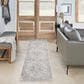 Nourison Astra Machine Washable 2"2" x 8" Silver and Grey Runner, , large