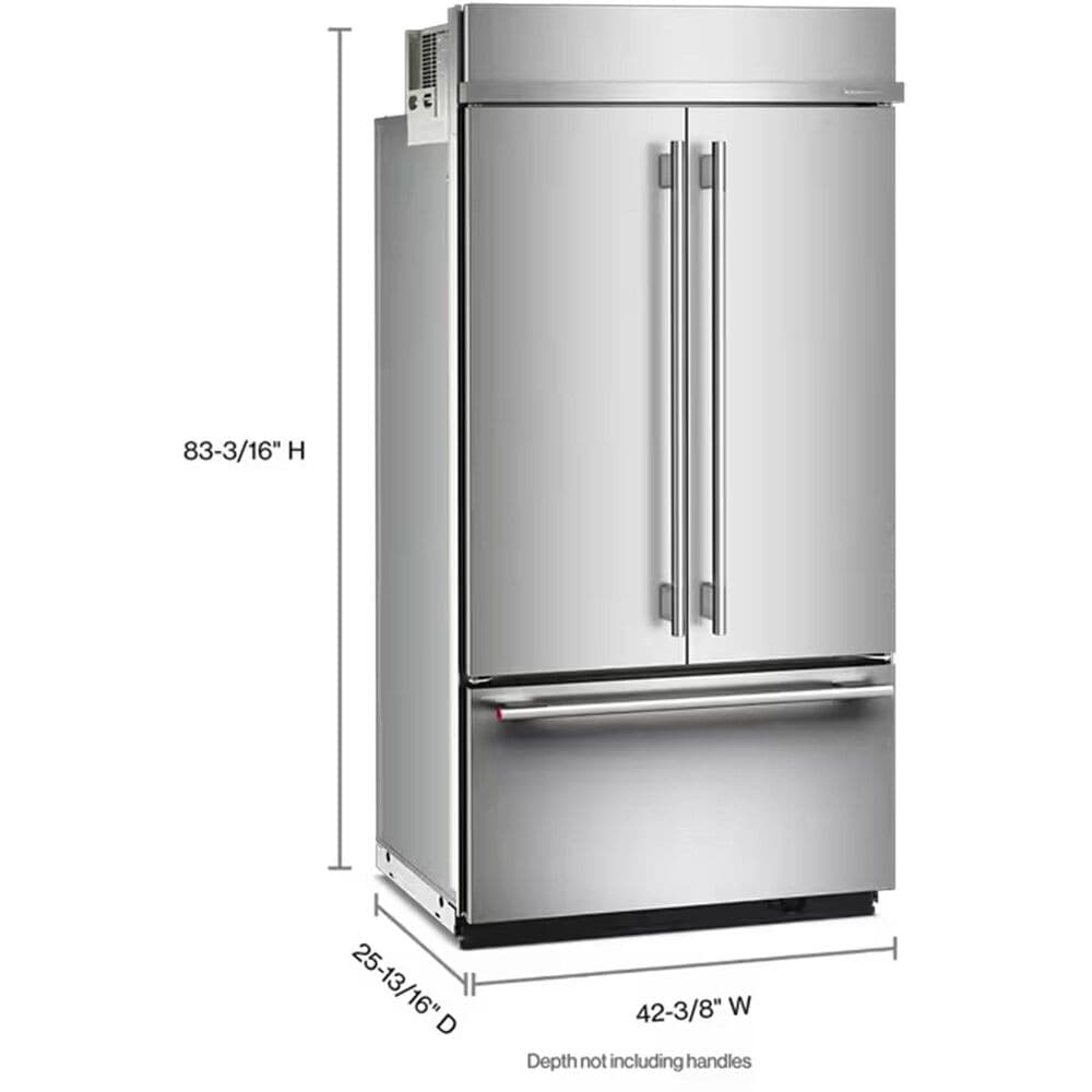 KitchenAid 24.2 Cu. Ft. French Door Bottom Mount Refrigerator in PrintShield Stainless Steel, , large