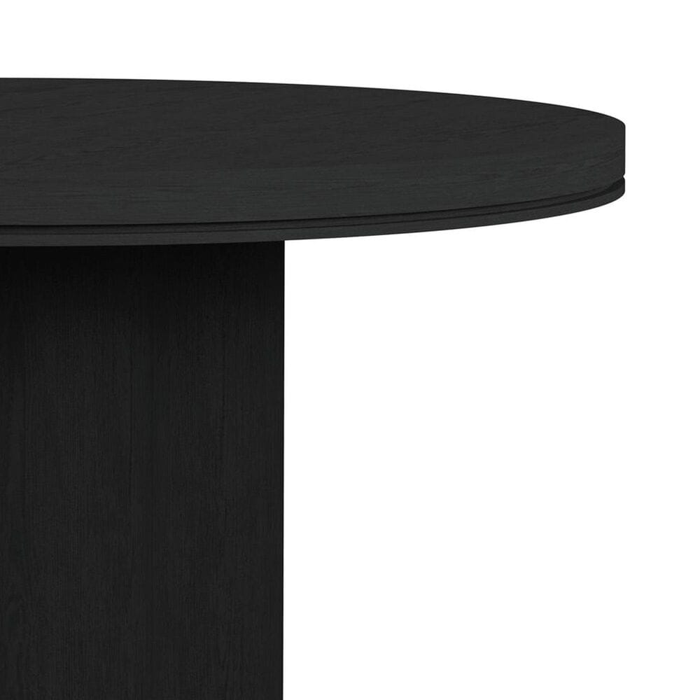 37B Rosalie Round Pedestal Dining Table in Black - Table Only, , large