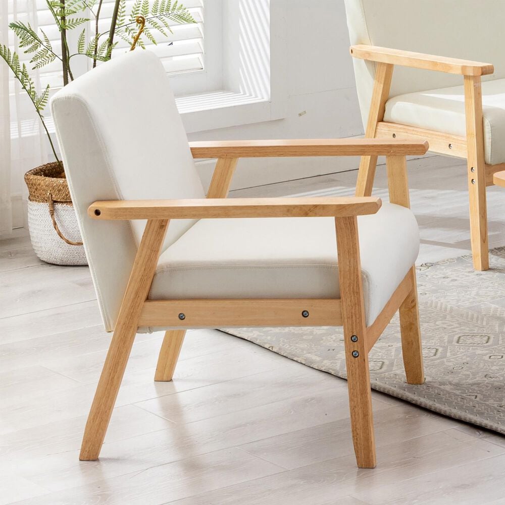 HOMLUX Accent Chair in Beige, , large