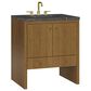 James Martin Hudson 30" Single Bathroom Vanity in Honey Oak with 3 cm Parisien Bleu Silestone Top and Rectangular Sink, , large