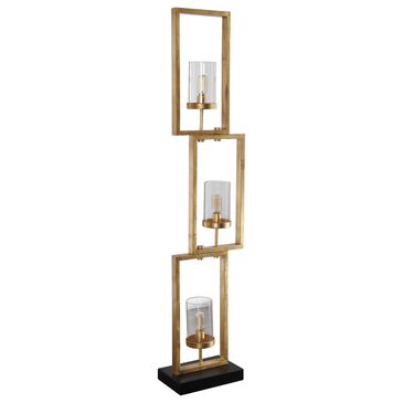 Uttermost Cielo Floor Lamp in Antiqued Gold Leaf, , large