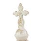 Maple and Jade Royal Crown Sculpture in Matte Antique White, , large