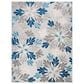 Safavieh Cabana CBN800F 9" x 12" Grey and Blue Indoor/Outdoor Area Performance Rug, , large