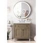 James Martin Vanities Chicago 30" Single Bathroom Vanity in Whitewashed Walnut with 3 cm Arctic Fall Solid Surface Top and Rectangular Sink, , large