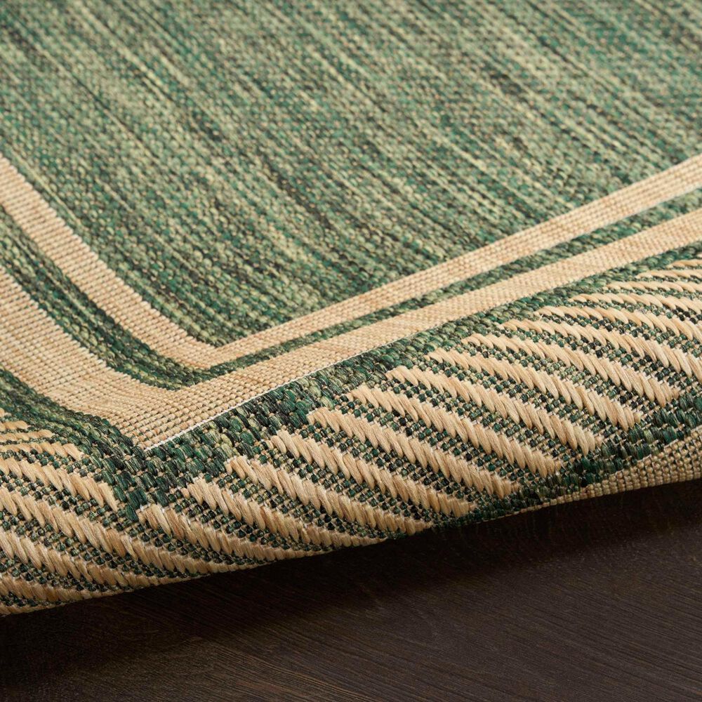 Nourison Horizon HOZ03 Green 4' x 6' Indoor/Outdoor Area Rug, , large
