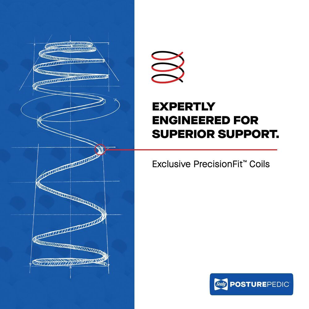 Sealy Posturepedic Pro Wilkins Firm Hybrid Queen Mattress with Ease 4.0 Adjustable Base, , large