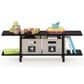 HOMLUX Turn-N-Tube 2-Tier Wide Display Shelf in Espresso and Black, , large