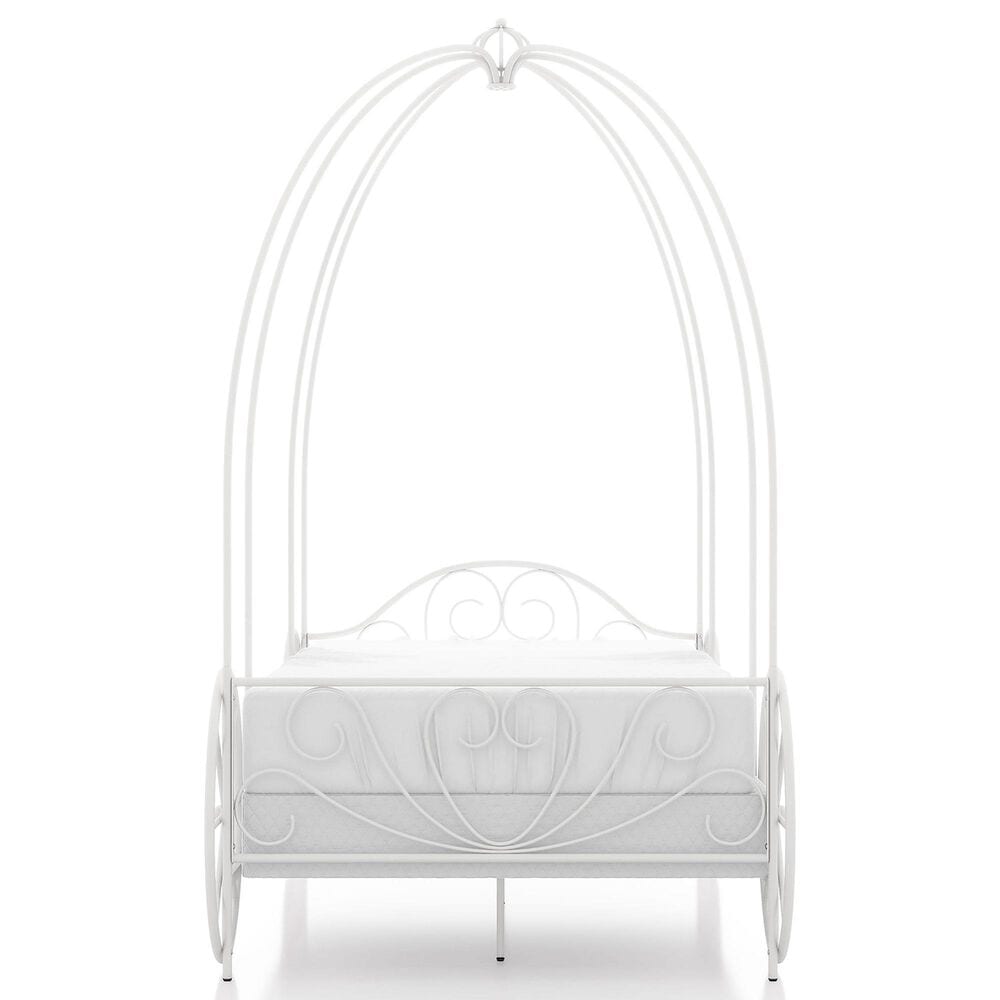 Furniture of America Carriage Twin Canopy Bed in White, , large