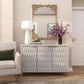 Maple and Jade 41" Rectangular Ornate Baroque Floral Wall Mirror with Distressed Details in Satin Gold, , large