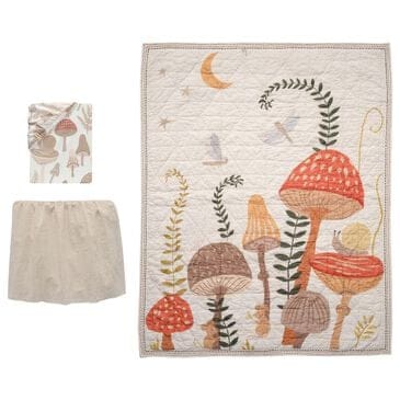 Lambs & Ivy Mushroom 3-Piece Crib Bedding Set in Multicolor, , large
