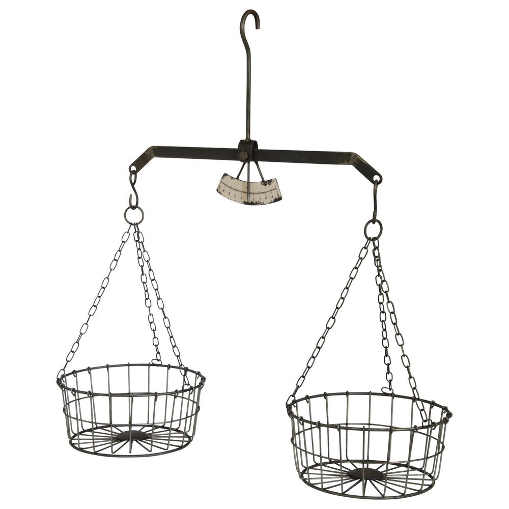VIP Home and Garden Balance Scale Planter Decor in Black, , large