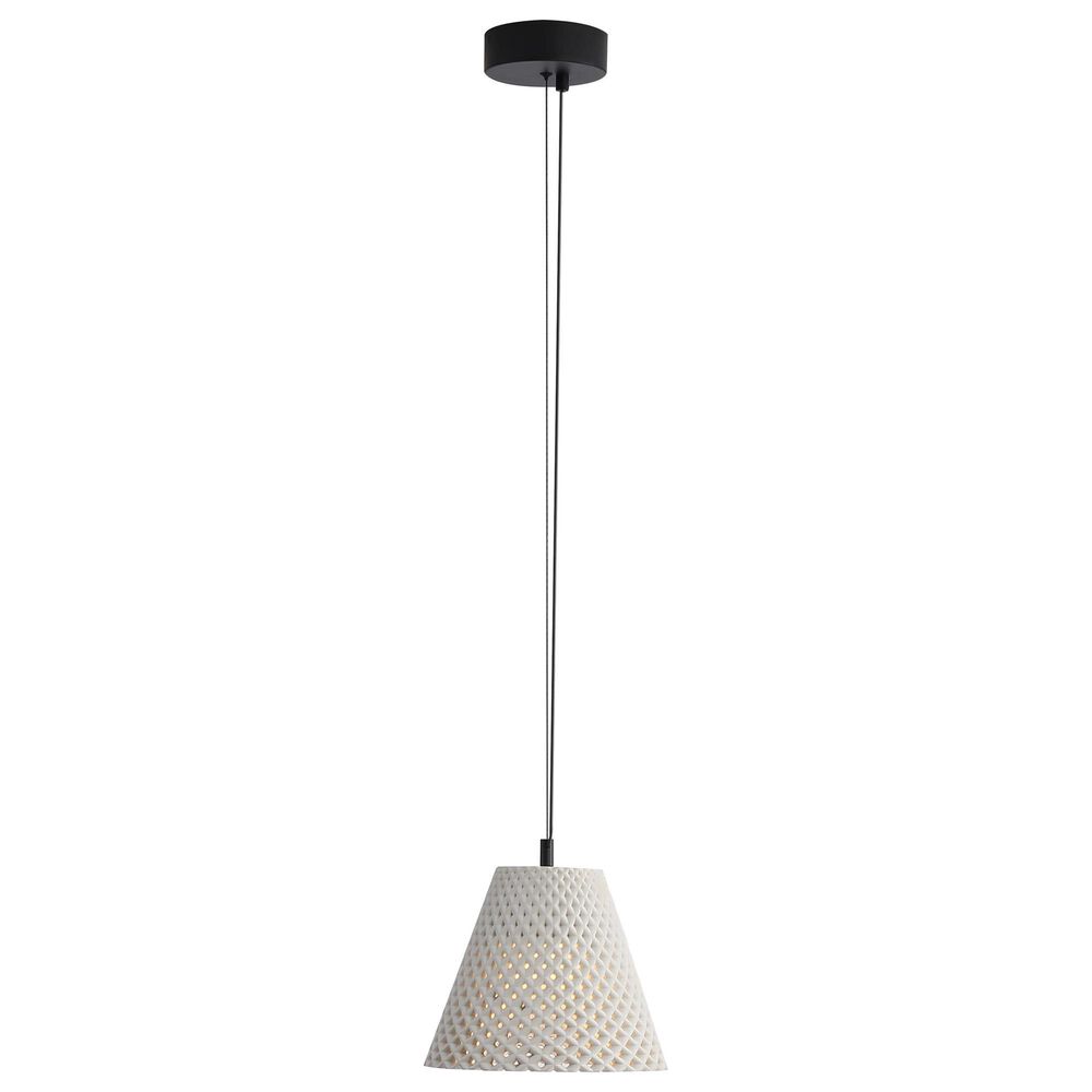 Golden Lighting Clarus 10" 1-Light LED Pendant in White Sandstone, , large