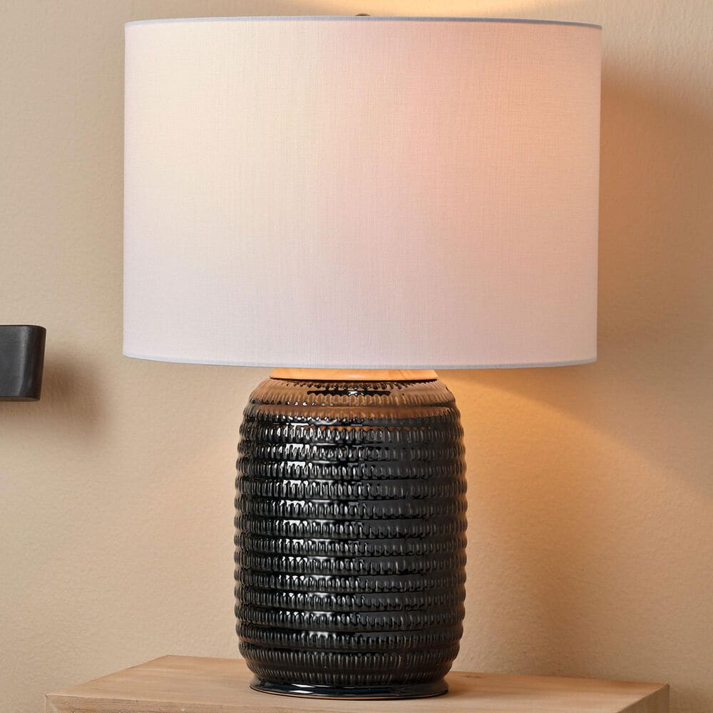 Jamie Young Garron Ceramic Table Lamp in Navy, , large