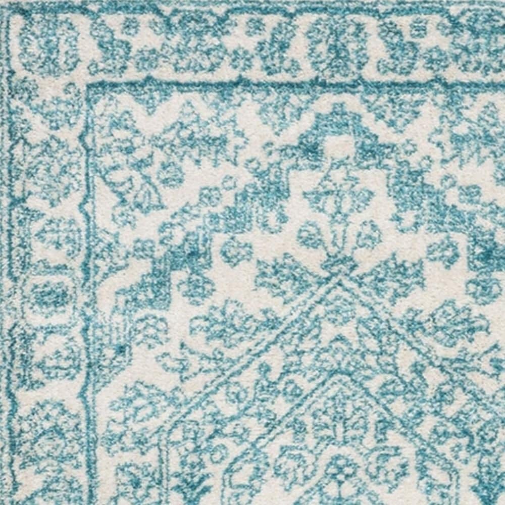 Safavieh Adirondack ADR108G 5&#39;1&quot; x 7&#39;6&quot; Ivory and Teal Area Rug, , large