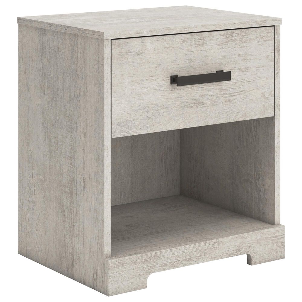 Ashley Shawburn 1-Drawer Nightstand in Light Gray, , large