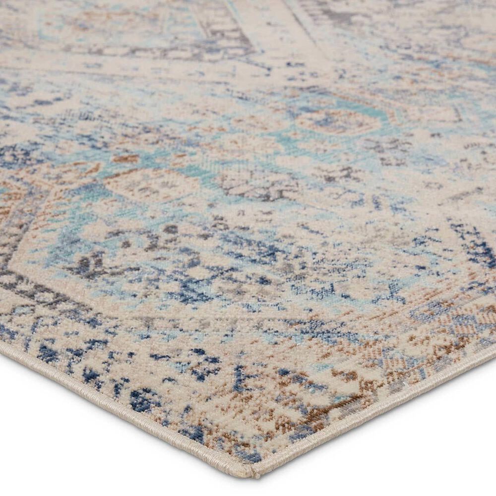 Jaipur Bequest Marquess 3&#39; x 8&#39; Citadel, Rainy Day, Otter, Forged Iron and Gray Mist Indoor/Outdoor Runner, , large