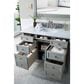 James Martin Vanities Brittany 48" Single Bathroom Vanity in Urban Gray with 3 cm Carrara White Marble Top and Rectangle Sink, , large
