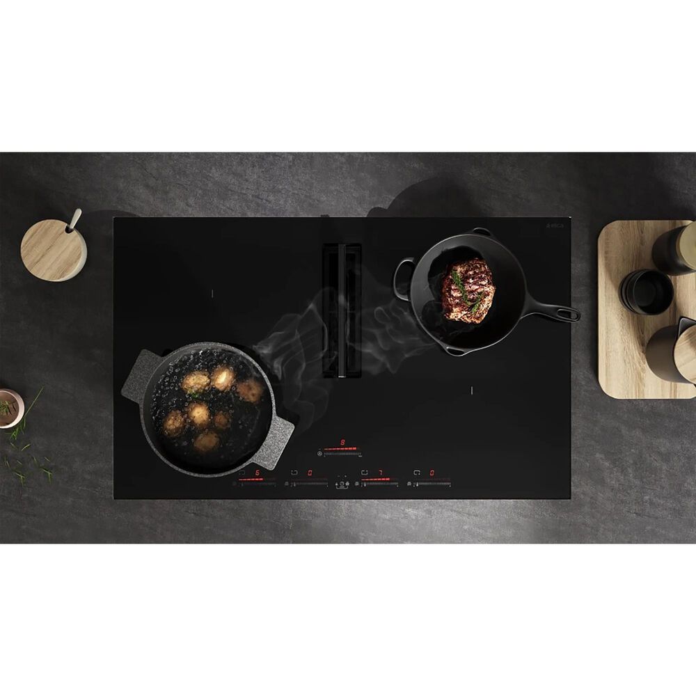 Elica Nikola Tesla Flux 30&quot; Induction Downdraft Cooktop in Black, , large