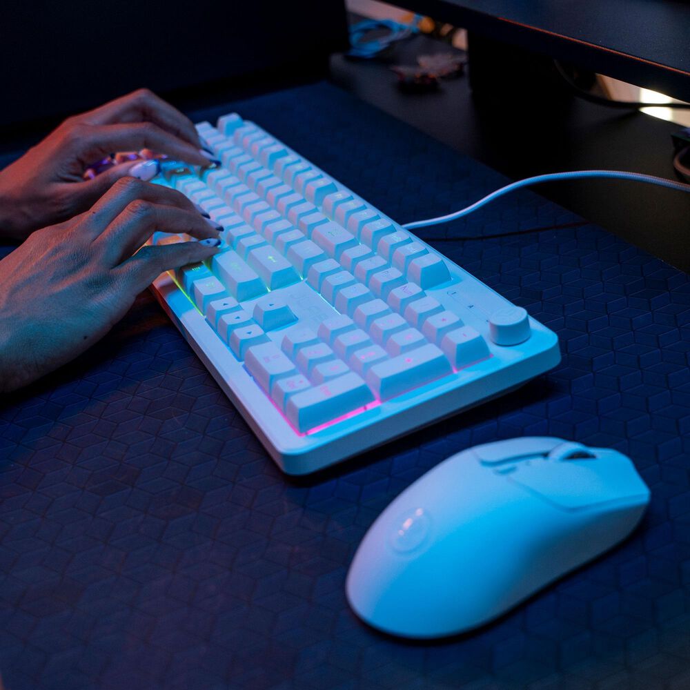 JLab Nightfall Wired Keyboard in White, , large