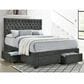 Pacific Landing Soledad Queen Upholstered Storage Bed in Grey, , large