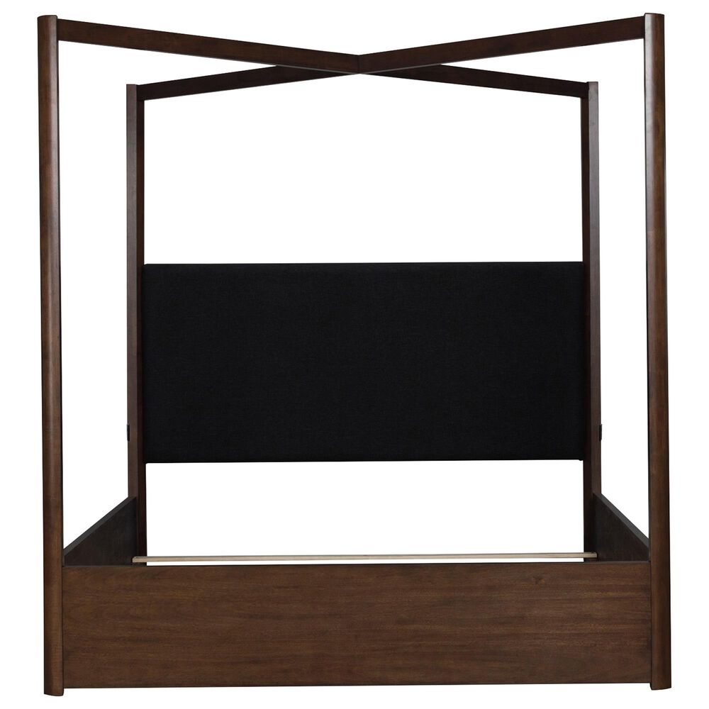 Millenium Dilenno Queen Canopy Panel Bed in Dark Brown with USB Ports, , large