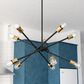Vaxcel International Co. Ltd. Gresham 10-Light Chandelier in Antique Gold with Matte Black, , large