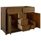 James Martin Bellshire 48" Single Bathroom Vanity in Honey Oak with 3 cm Parisien Bleu Silestone Top, Rectangular Sink and FreePower Wireless Charger, , large
