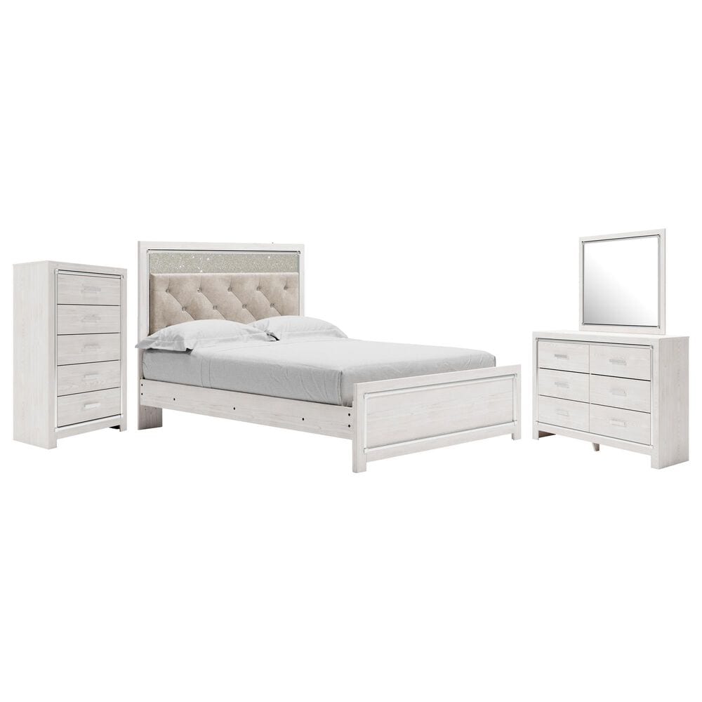 Ashley Altyra 4-Piece Queen Upholstered Bed Set in White, , large