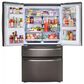 LG 2-Piece Kitchen Package with 23 Cu. Ft 4-Door French Door Refrigerator and Pocket Handle Dishwasher in Black Stainless Steel, , large