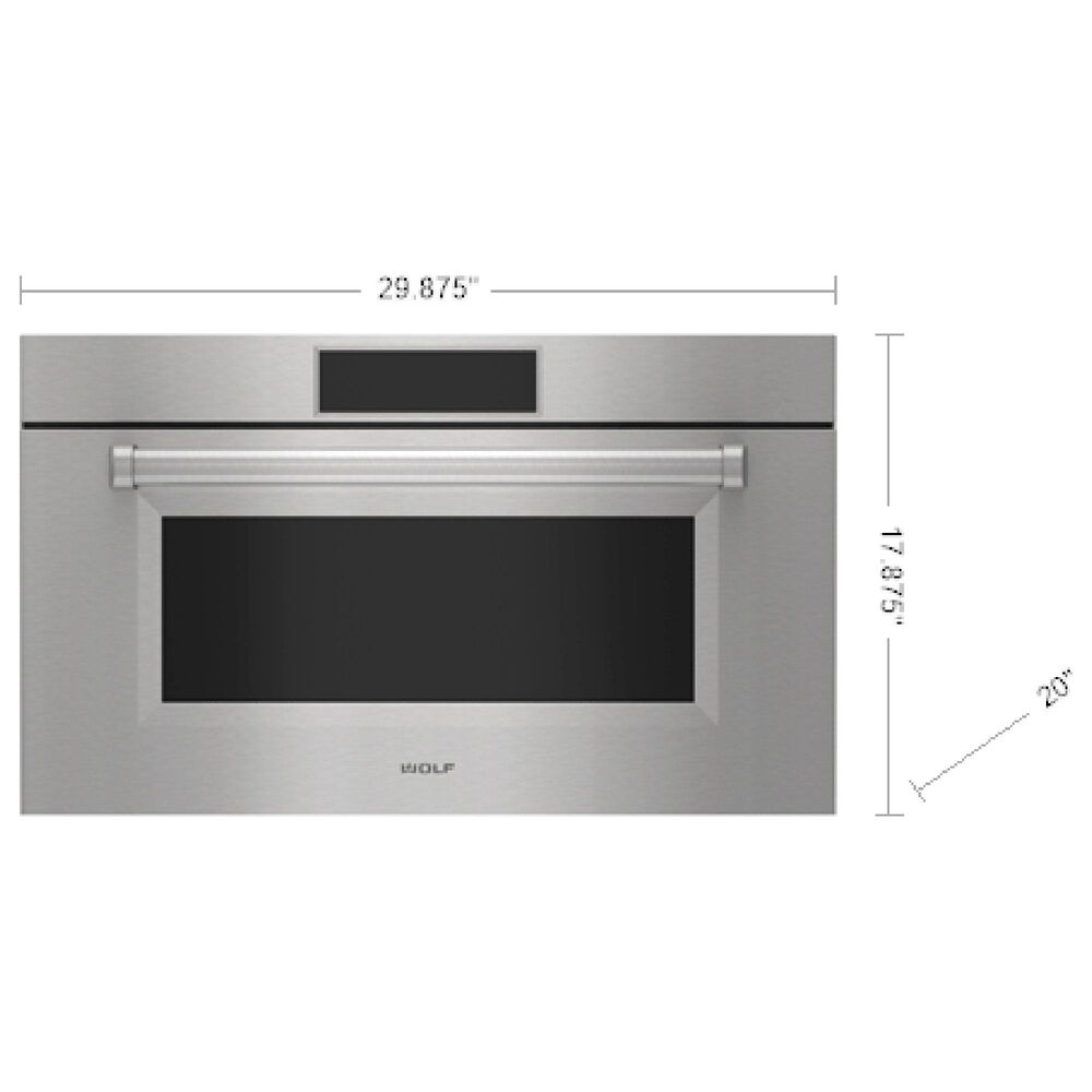 Wolf Appliances 1.6 Cu. Ft. M Series Professional Drop-Down Door Microwave Oven in Stainless Steel, , large