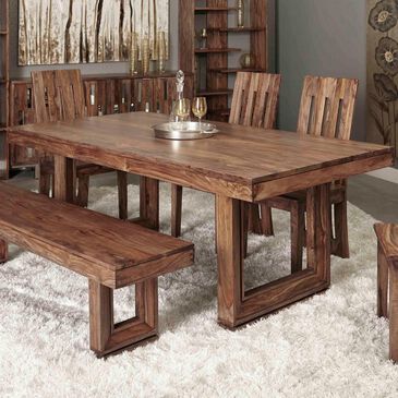 Shell Island Furniture Brownstone Dining Table in Nut Brown - Table Only, , large