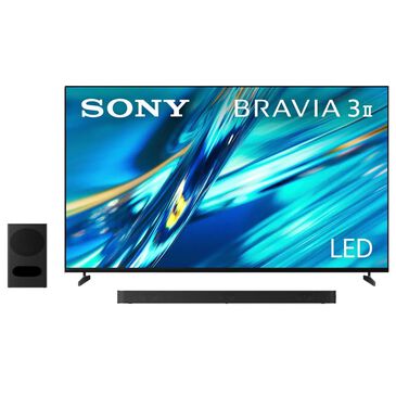 Sony 75" Class Bravia 3 II LED 4K HDR - Smart Google TV with 3.1 Channel Theater Bar and Wireless Subwoofer in Black, , large