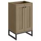 James Martin Vanities Chianti 20" Single Bathroom Vanity in Walnut Whisper and Brushed Nickel with 2 cm White Glossy Composite Stone Top and Rectangular Sink, , large