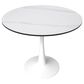 Leisuremod Leisuremod Bristol 31 round dining table White base with White Sintered stone Top, , large