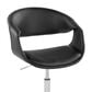 LumiSource Curvo Swivel Task Chair with Black Faux Leather Cushion in Chrome, , large