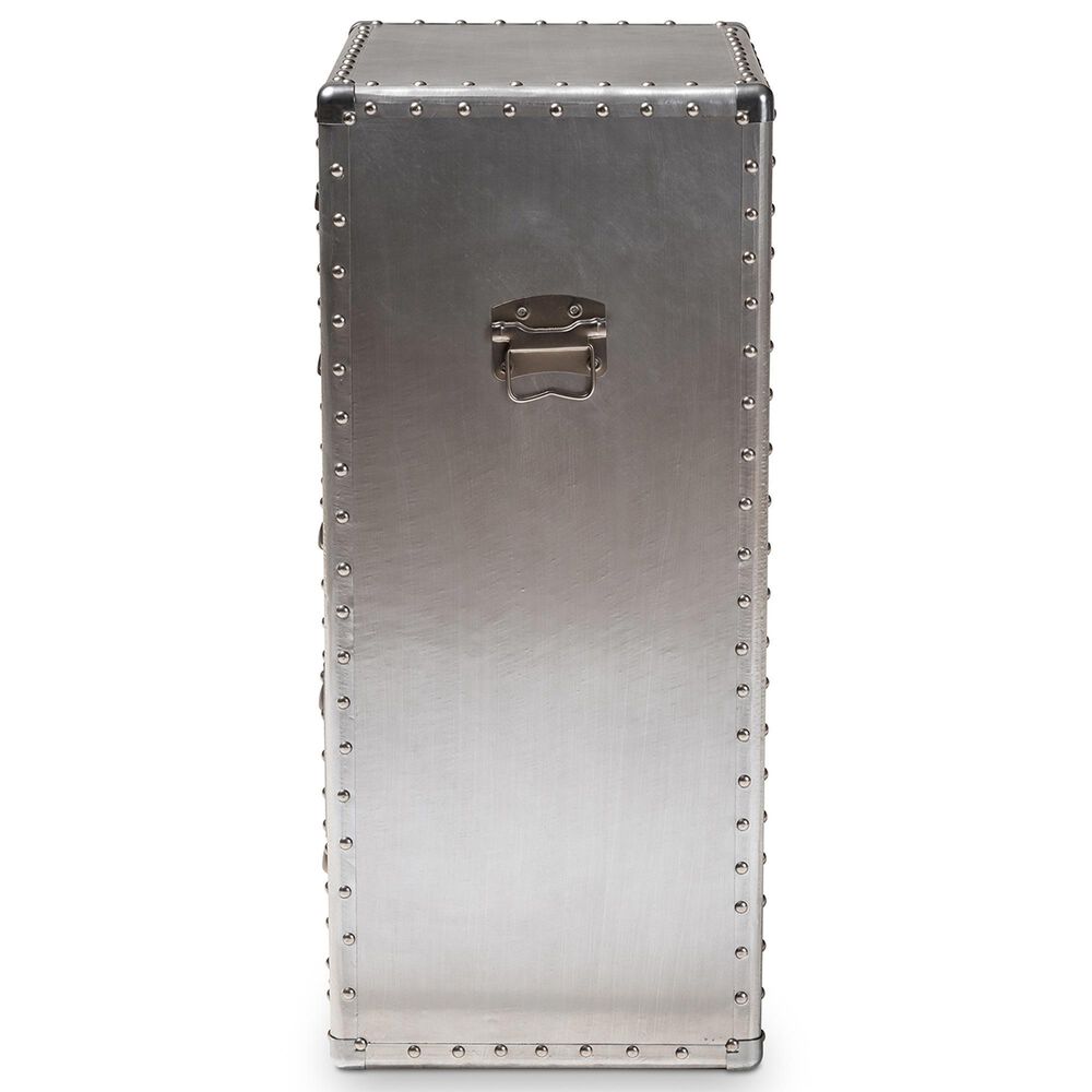 Baxton Studio Davet 5-Drawer Accent Storage Cabinet in Silver, , large