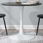 LumiSource Pebble Dining Table in White and Black - Table Only, , large