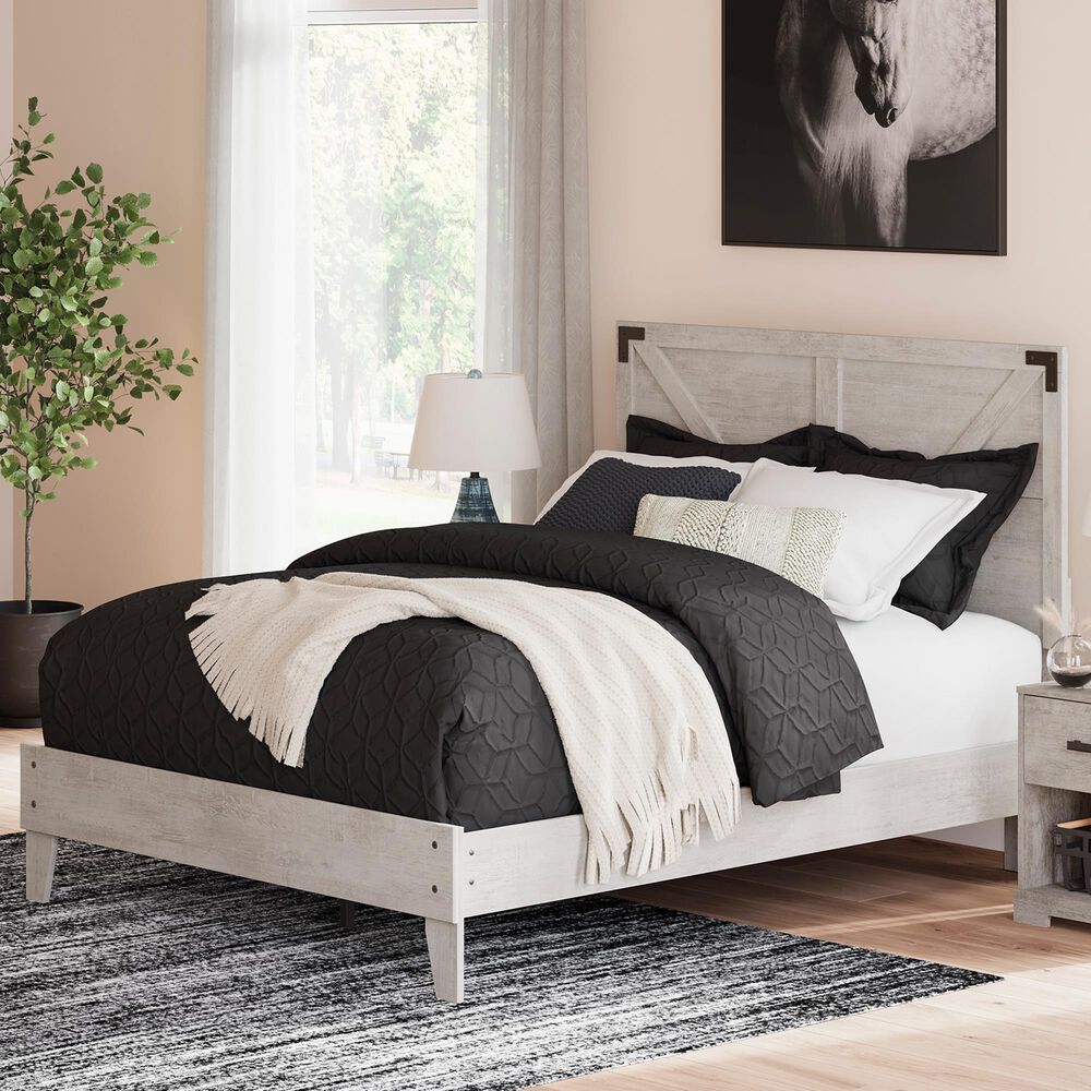 Ashley Shawburn Queen Platform Bed in Gray, , large