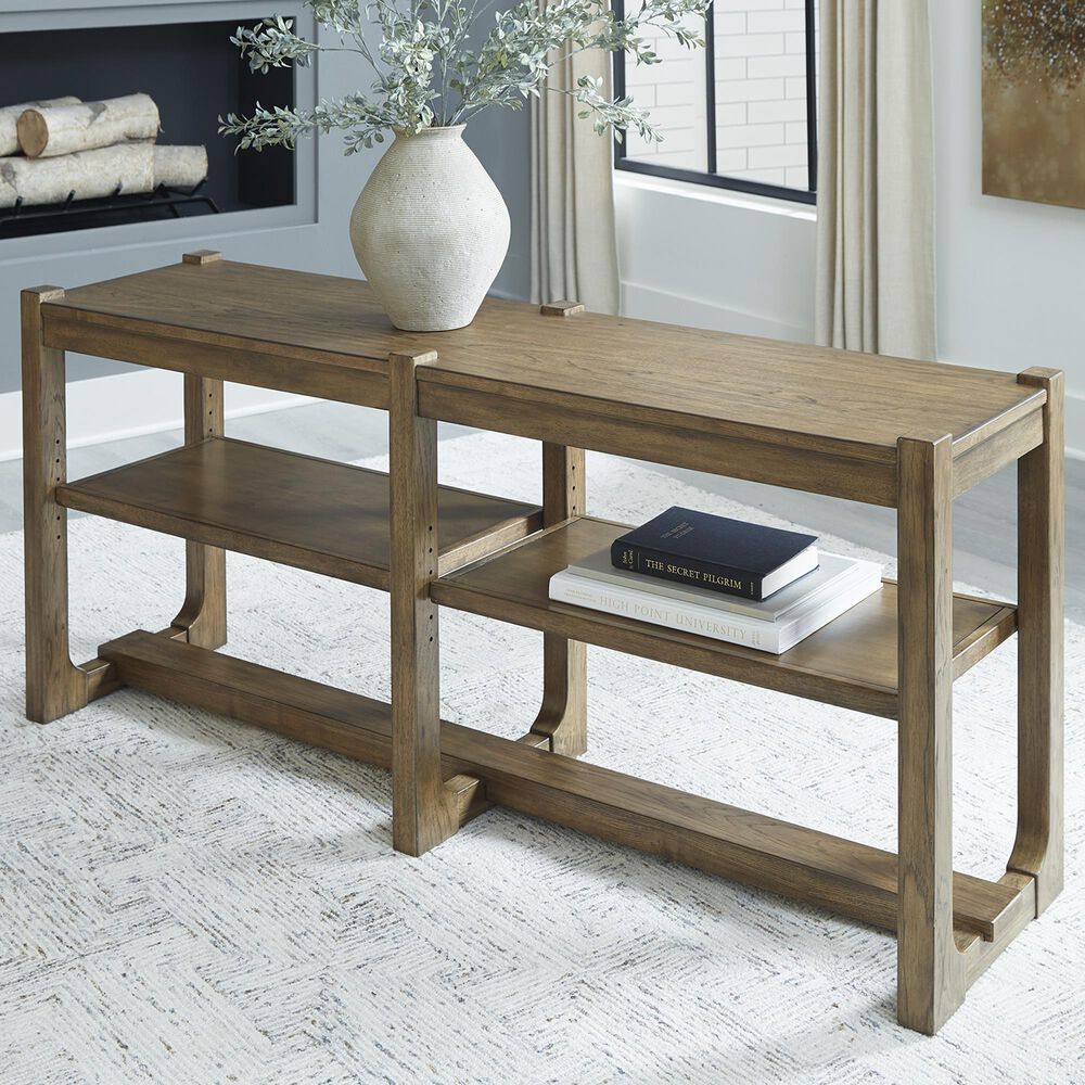 Ashley Cabalynn Sofa Table in Light Brown, , large