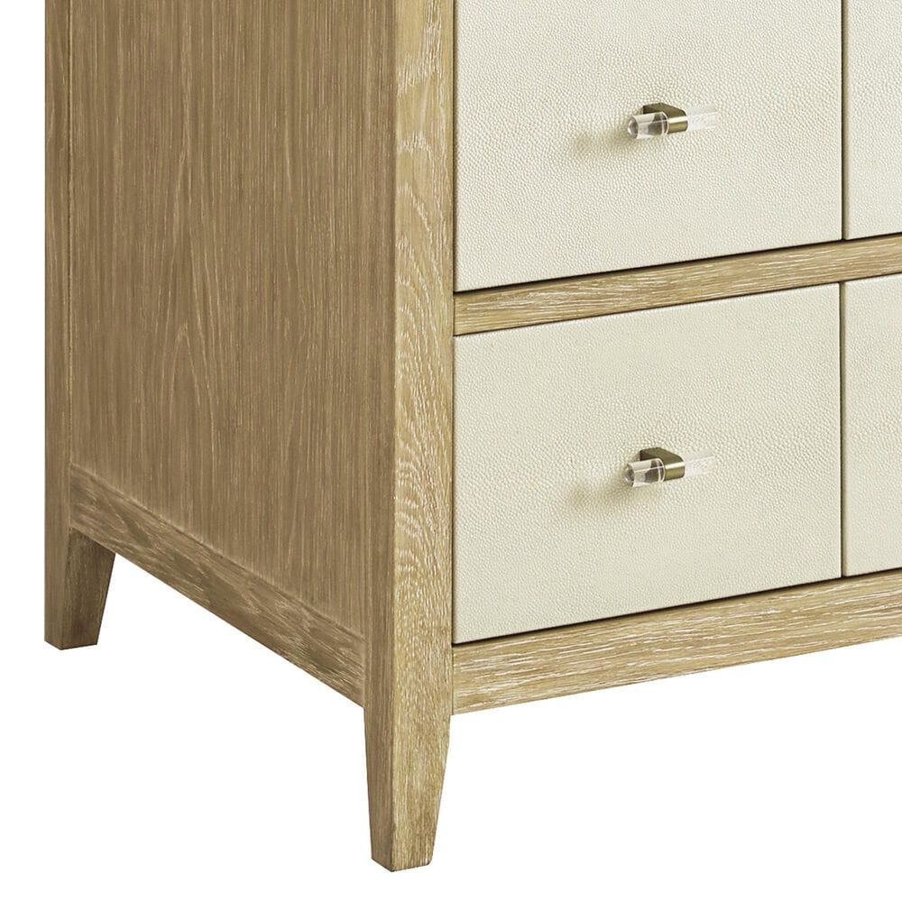 James Martin Vanities Celeste 48&quot; Single Vanity in Sun-washed Oak with Embossed Shagreen and with Single Hole 3 cm White Zeus Quartz Top &amp; Backsplash, , large