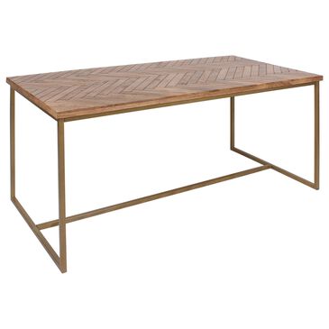 Casartis Living Hayden Dining Table in Natural and Gold - Table Only, , large