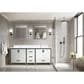 Lexora Home Ziva 80" Double Bathroom Vanity in White with 2 cm White Cultured Marble Top and Rectangular Sinks, , large