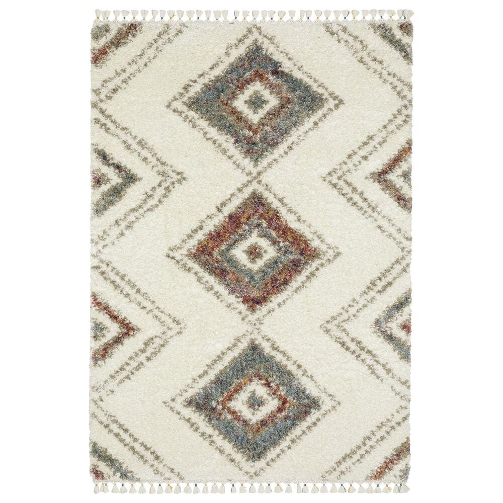 Oriental Weavers Axis AX07A 9"10" x 12"10" Ivory Area Rug, , large