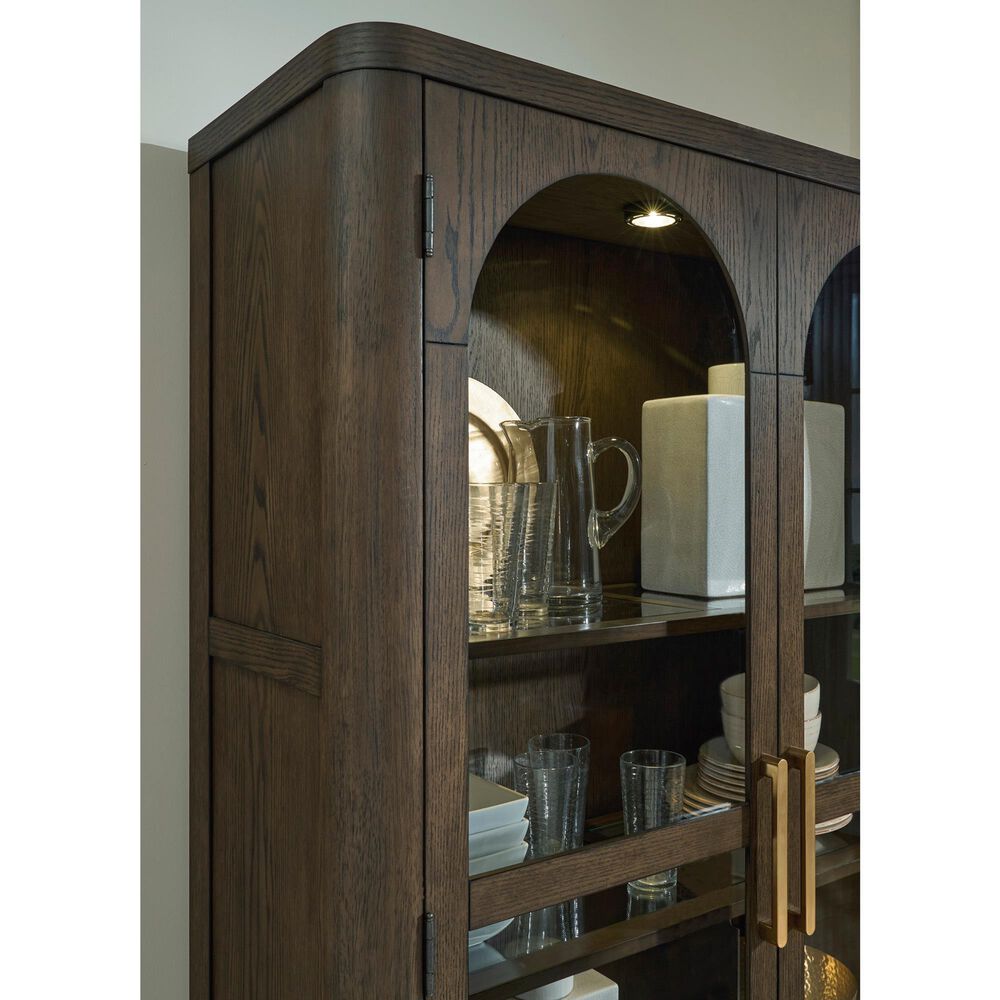 Ashley Radkin Display Cabinet in Burnished Brown, , large