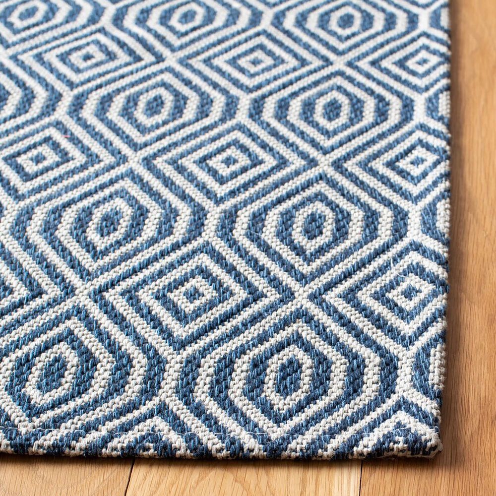 Safavieh Martha Stewart Cotton MSR401 2&#39; x 8&#39; Blue and Grey Runner, , large