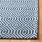 Safavieh Martha Stewart Cotton MSR401 2" x 8" Blue and Grey Runner, , large